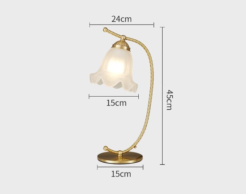 Đèn bàn bằng đồng decor hoa ly sáng tạo FLM282 12