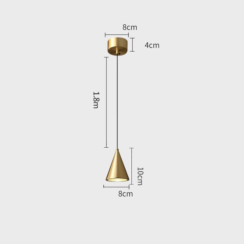 Đèn thả trần hình nón bằng đồng sang trọng FLM5027 17