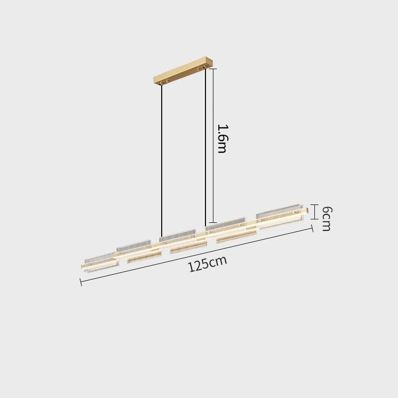 Đèn thả trần bằng đồng chao thủy tinh tối giản FLM908 17