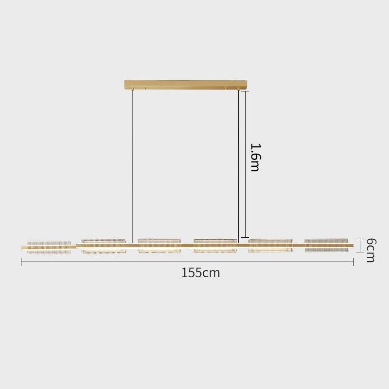 Đèn thả trần bằng đồng chao thủy tinh tối giản FLM908 18