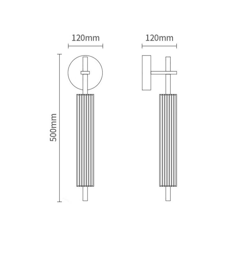 Đèn tường thủy tinh và đồng sang trọng FLM810 13