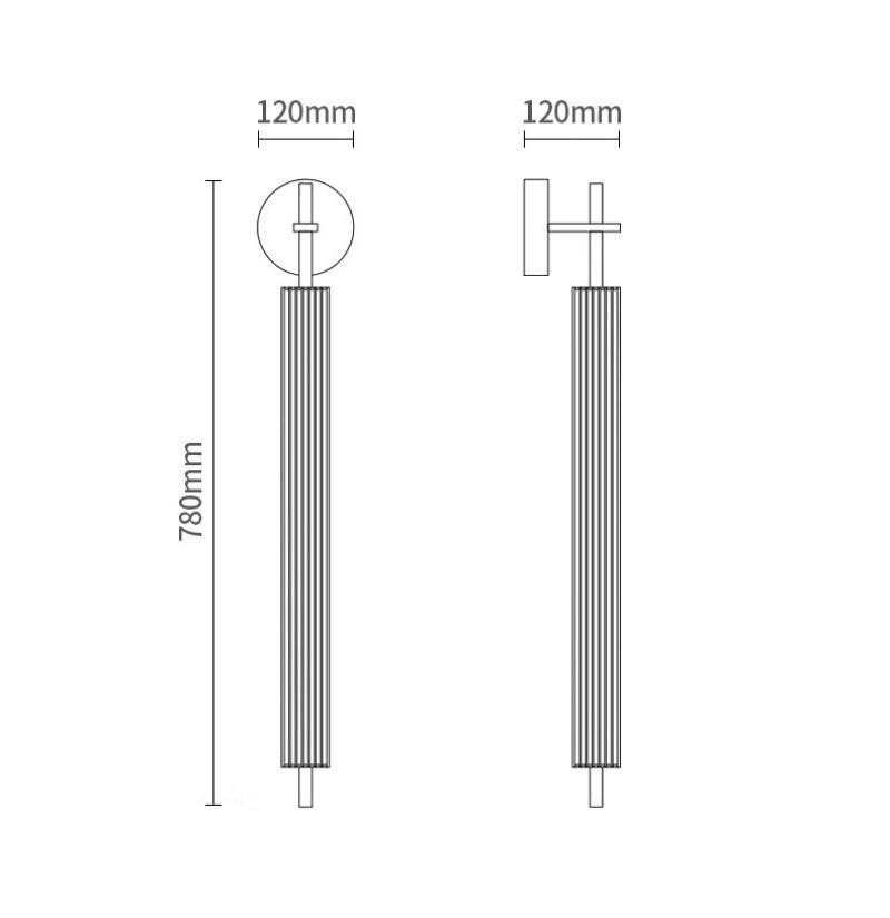 Đèn tường thủy tinh và đồng sang trọng FLM810 14