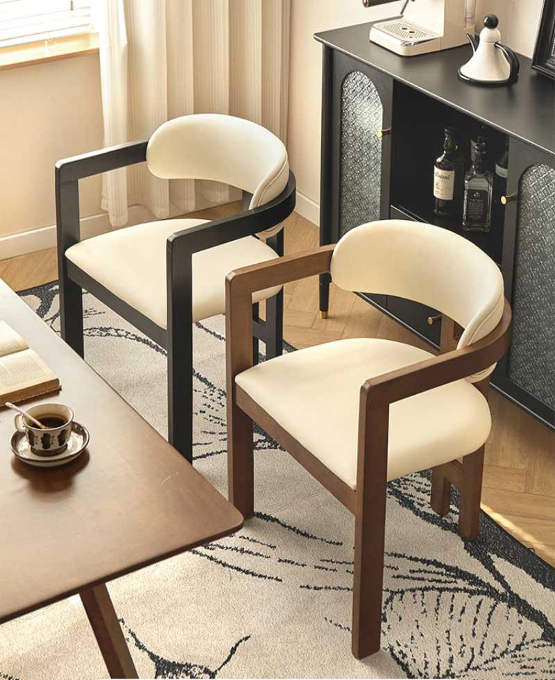 Ghế ăn gỗ đệm da cao cấp Liang Chair SHA087 8