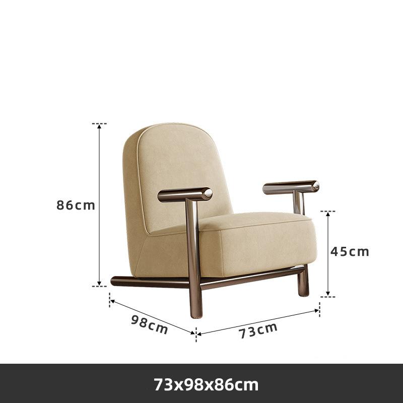 Ghế Armchair bọc da chân inox sang trọng LX7695 13