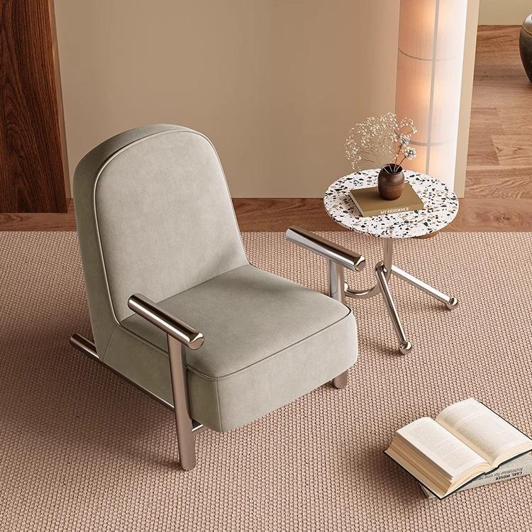 Ghế Armchair bọc da chân inox sang trọng LX7695 5