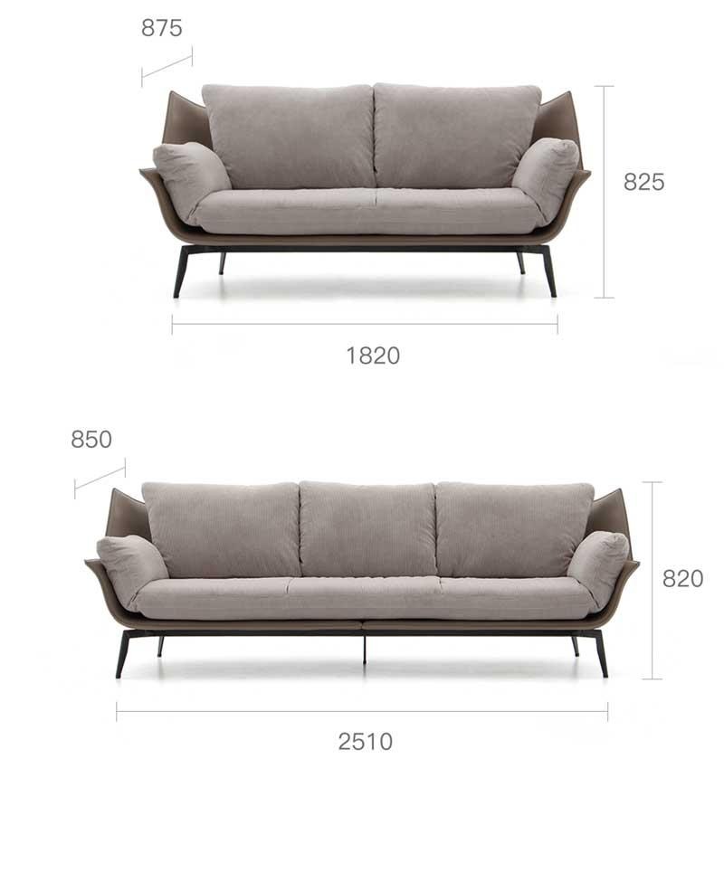 Ghế sofa phòng khách đệm nhung sang trọng kiểu Ý GF630 18