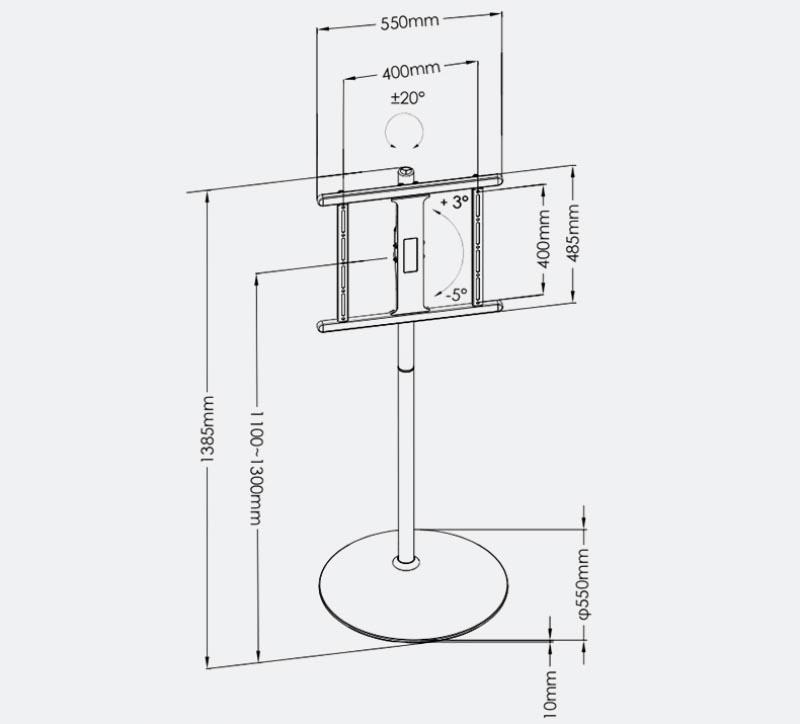 Giá đỡ Tivi đế tròn nghệ thuật sang trọng FK145 19