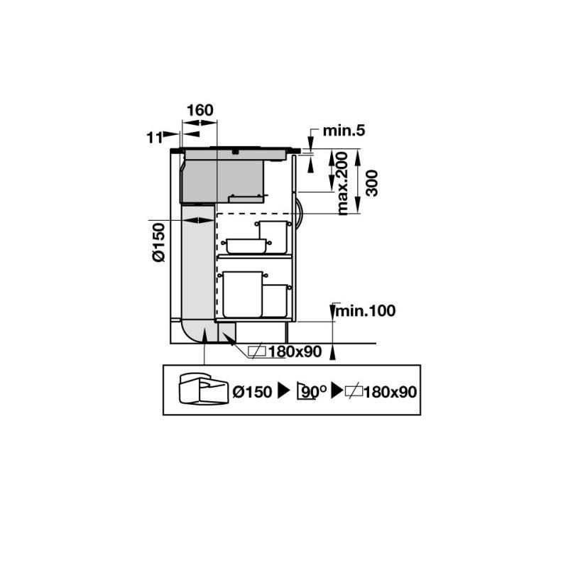 Bếp từ kết hợp hút mùi HC-IHH77D Hafele 536.61.655