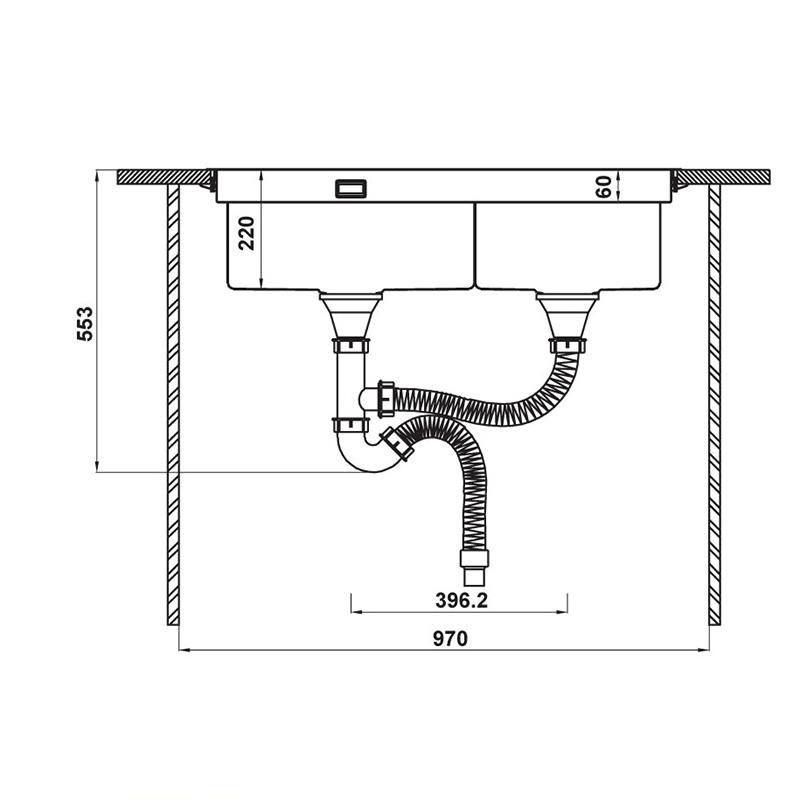 Chậu rửa bát Inox HS21-SSN2S90 Hafele 567.94.030 13