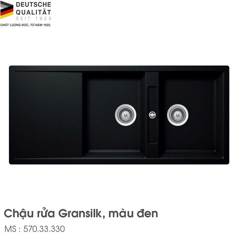 Chậu rửa chén đá Gransilk HS20-GKD2S80 Hafele 570.33.330 16