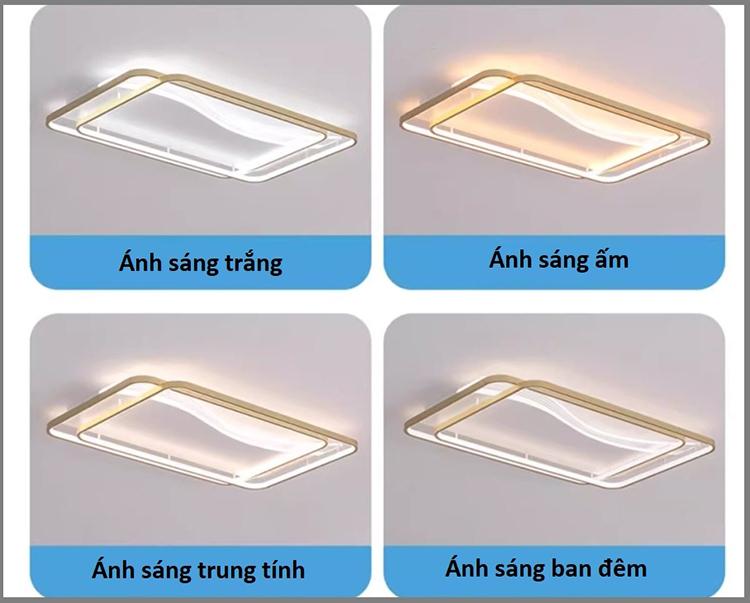 Đèn Led ốp trần chữ nhật phong cách Bắc Âu NVC076 9