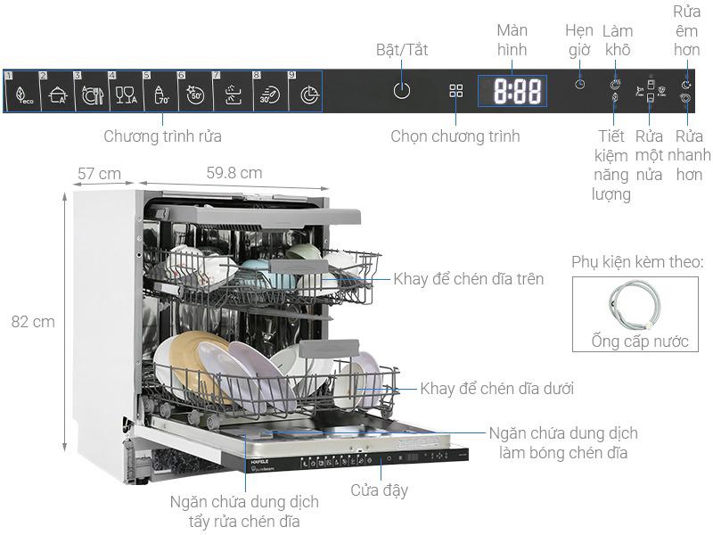 Máy rửa chén âm tủ Hafele HDW-FI60D 533.23.320 6