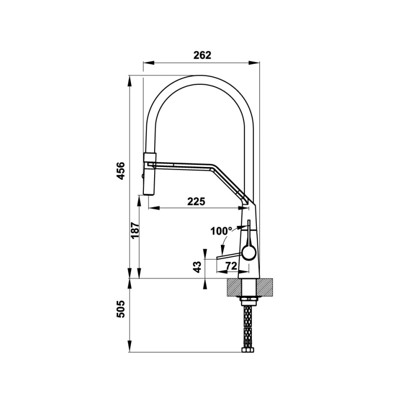 Vòi rửa chén HT20-CH1F187 Hafele 570.82.230