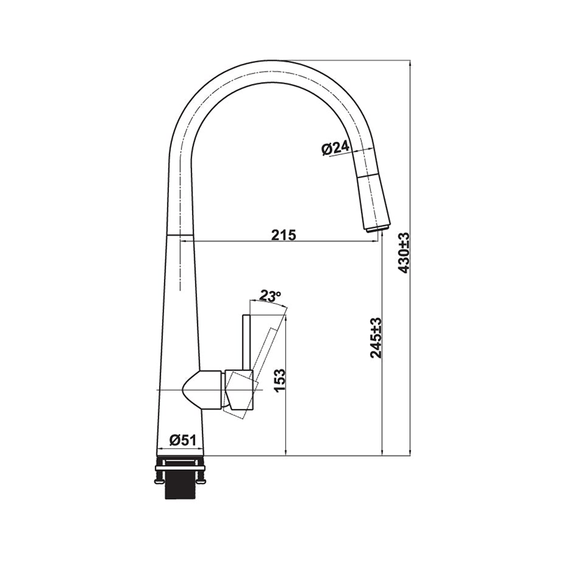 Vòi rửa chén HT21-CH1P245 Hafele 577.55.220