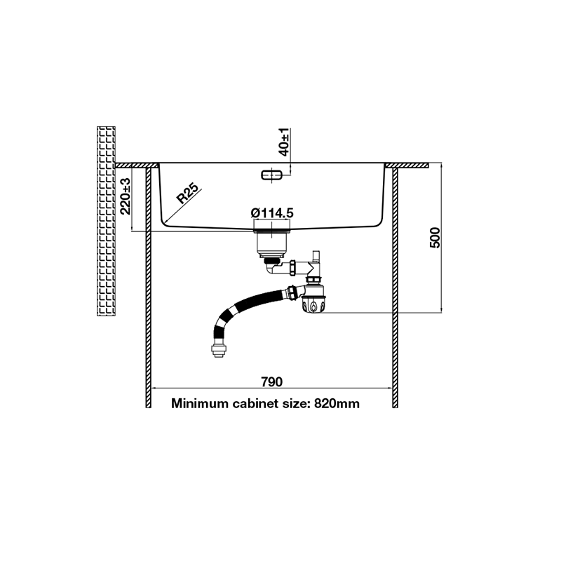 Chậu rửa chén bát HS24-SSN1S-760 Hafele 567.24.407