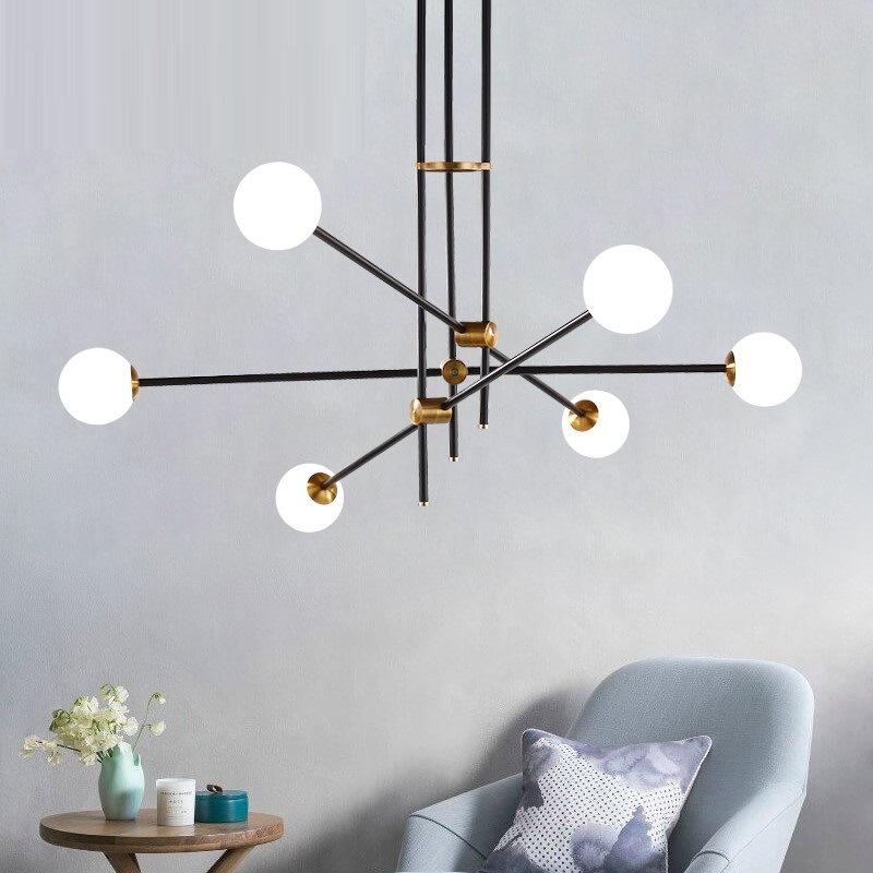 Đèn thả trần nhiều bóng decor phòng khách GX5868