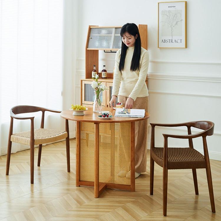 Ghế Kennedy khung gỗ mặt ghế dây đan thủ công AW719 6