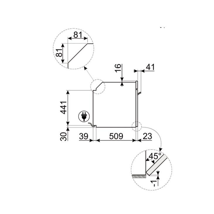 Lò nướng đối lưu âm tủ Hafele 536.64.753