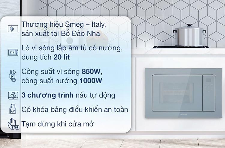 Lò vi sóng âm tủ FMI120S2 Smeg 536.34.192 7