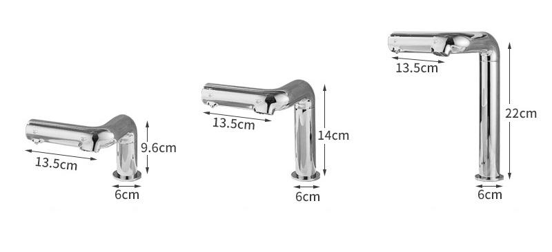 Vòi lavabo cảm ứng màu bạc sang trọng SX8394 7