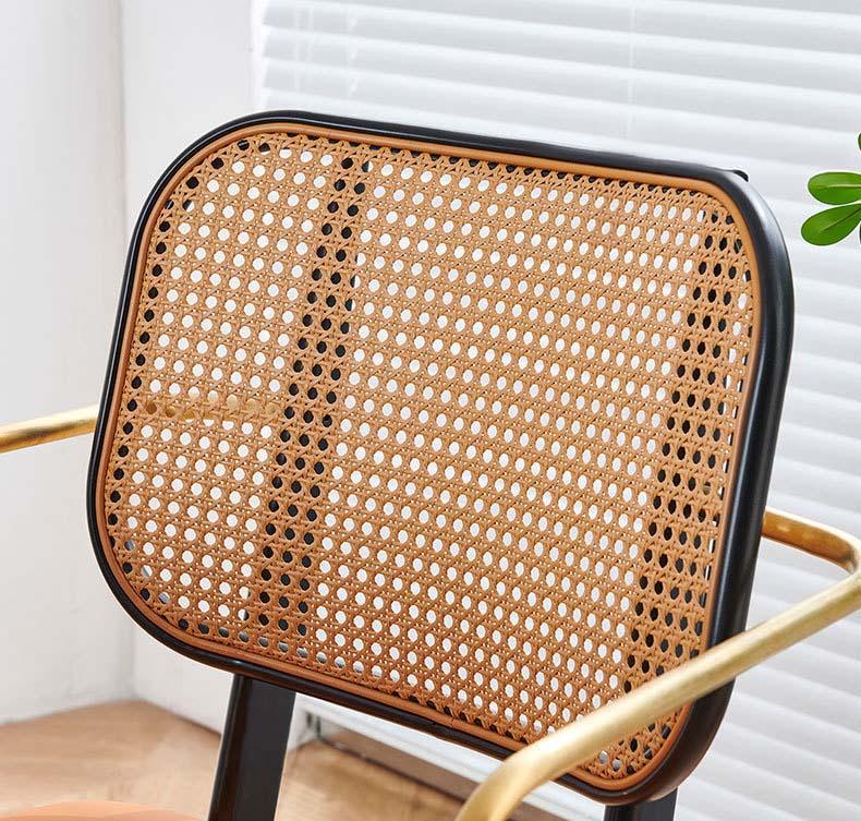 Ghế cafe lưng mây đan thư giãn có tay vịn LXY6870 11