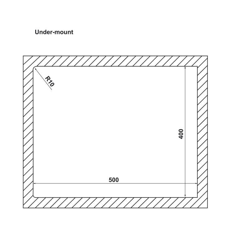 Chậu bếp đơn Inox HS21-SSN1S60P Hafele 567.94.070