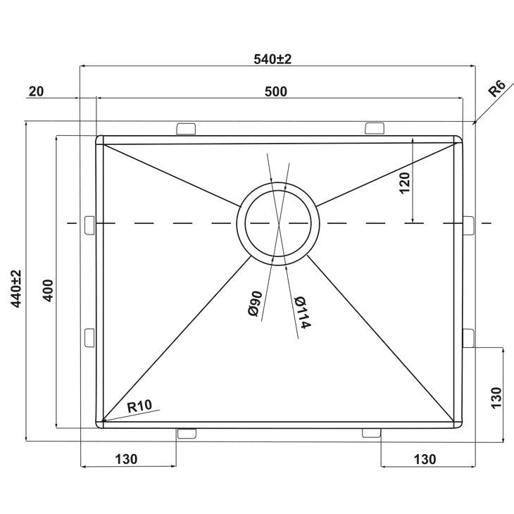 Chậu bếp đơn Inox HS21-SSN1S60P Hafele 567.94.070