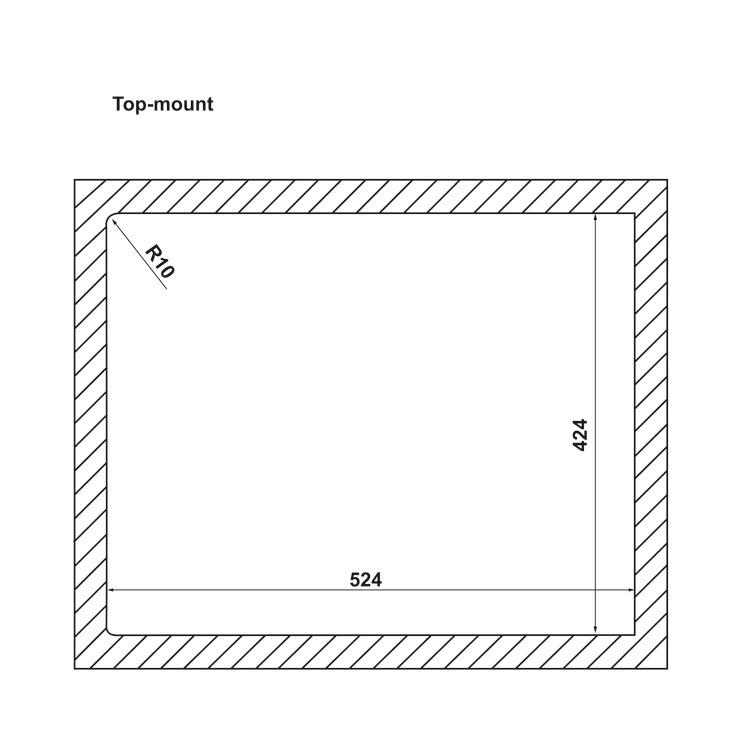 Chậu bếp đơn Inox HS21-SSN1S60P Hafele 567.94.070