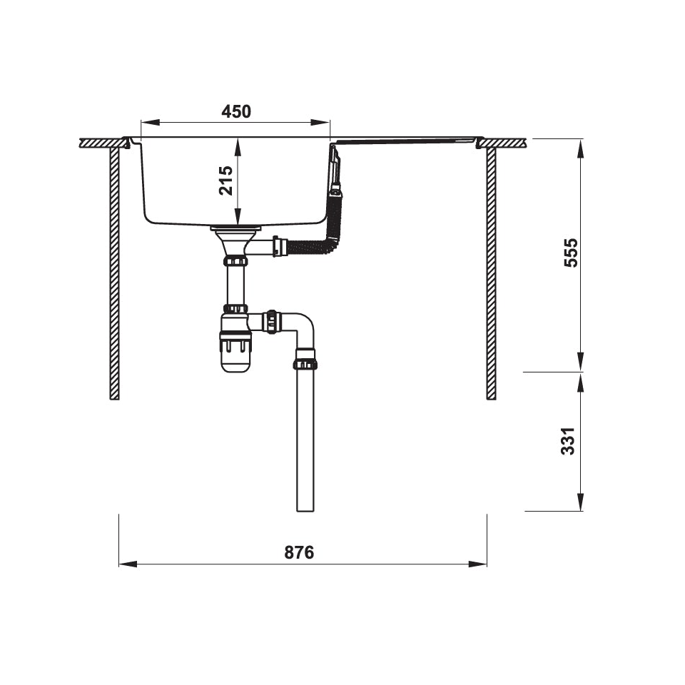 Chậu bếp Inox có bàn ráo nước Hafele 567.20.266