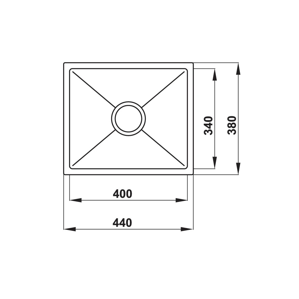 Chậu bếp Inox HS20-SSN1S50 Hafele 567.20.227