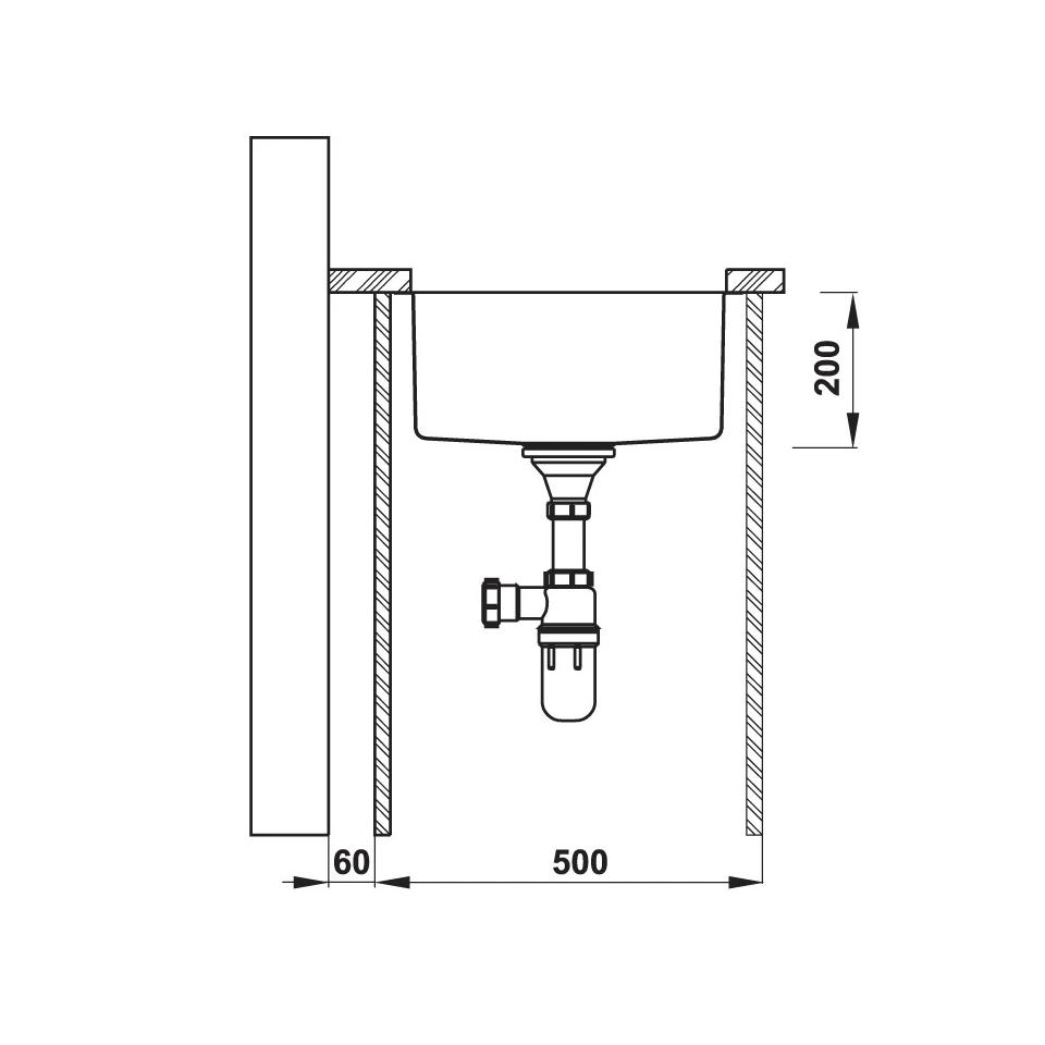 Chậu bếp Inox HS20-SSN1S50 Hafele 567.20.227