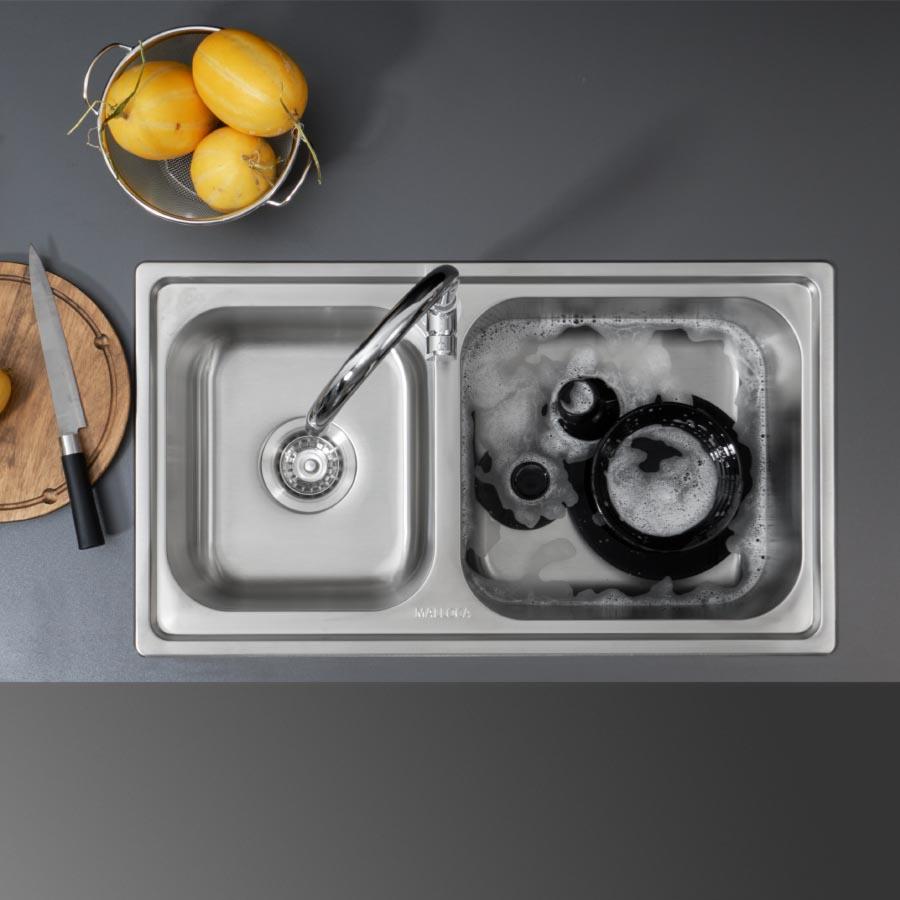 Chậu rửa bát inox 304 hai hố MS 2076E 6