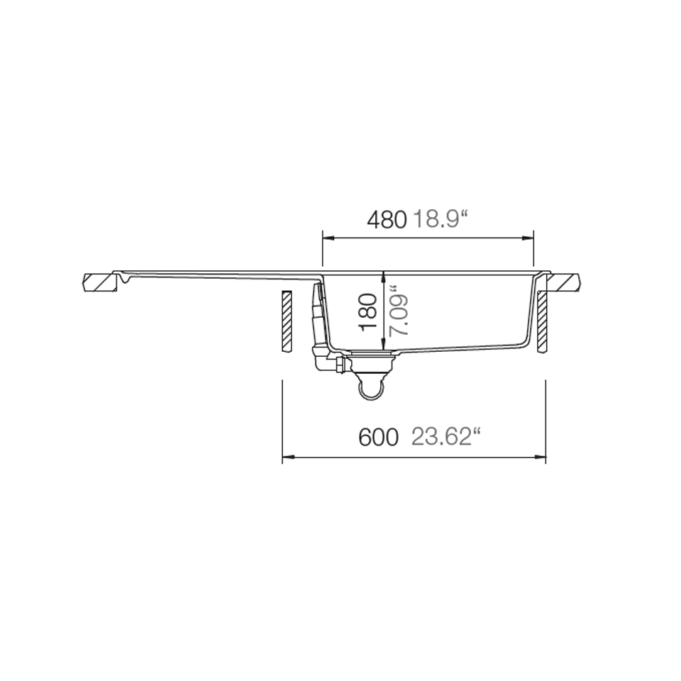 Chậu rửa chén HS20-GED1S60 Hafele 570.32.830