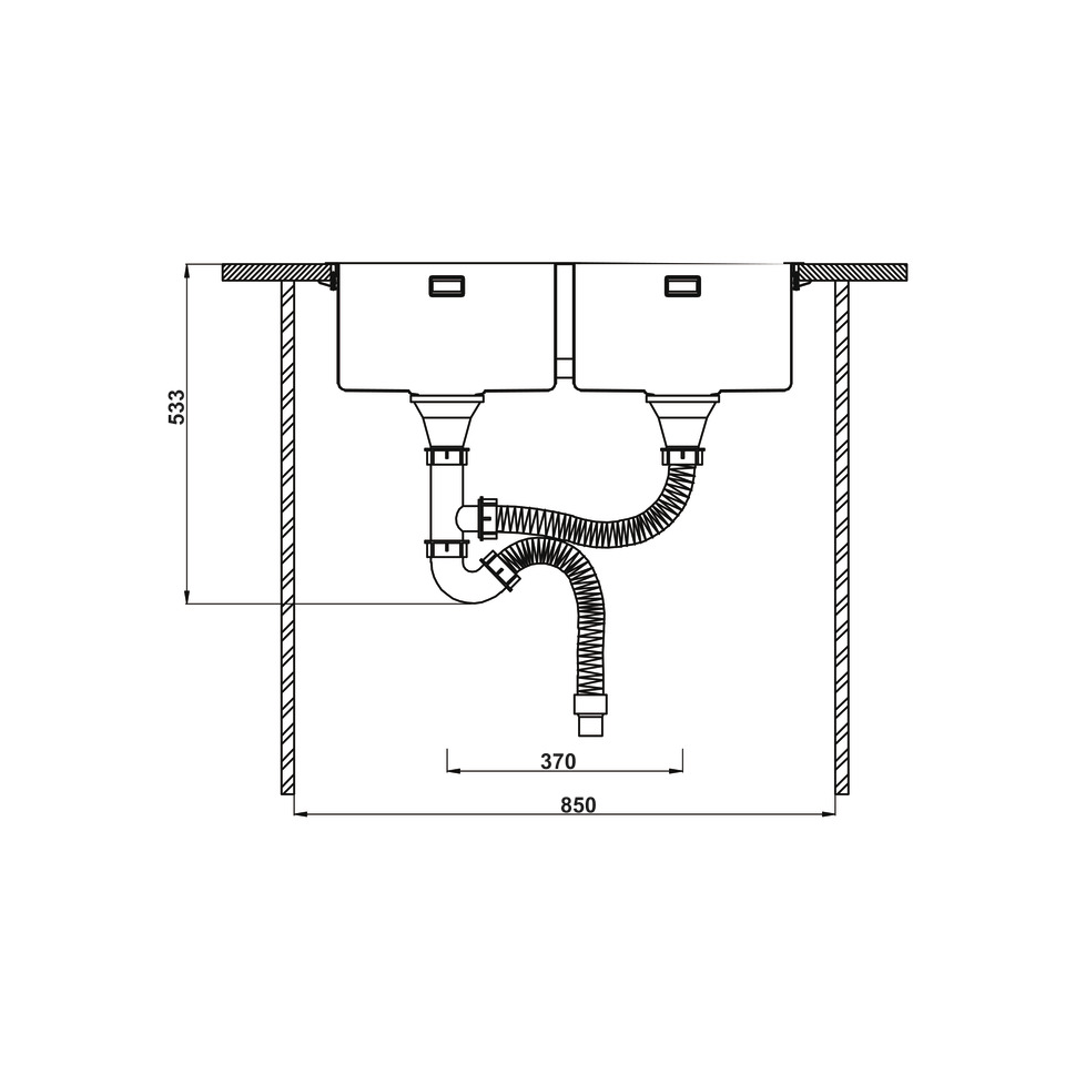 Chậu rửa chén Inox HS22-SSN2S90P Hafele 567.94.000