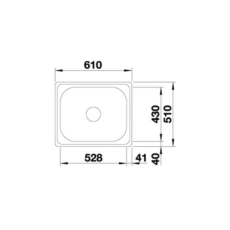 Chậu rửa chén Inox Plenta 6 Blanco 570.27.199