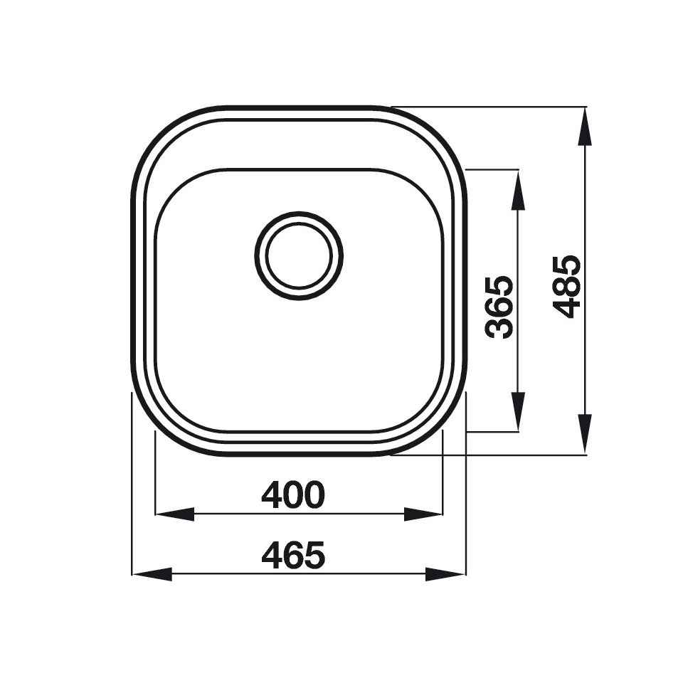 Chậu rửa đơn HS-SS4648 Hafele 567.23.083