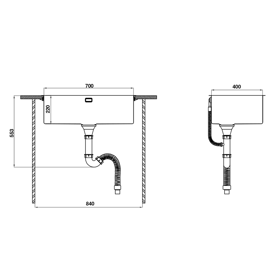 Chậu rửa Inox HS21-SSN1S80 Hafele 567.94.060