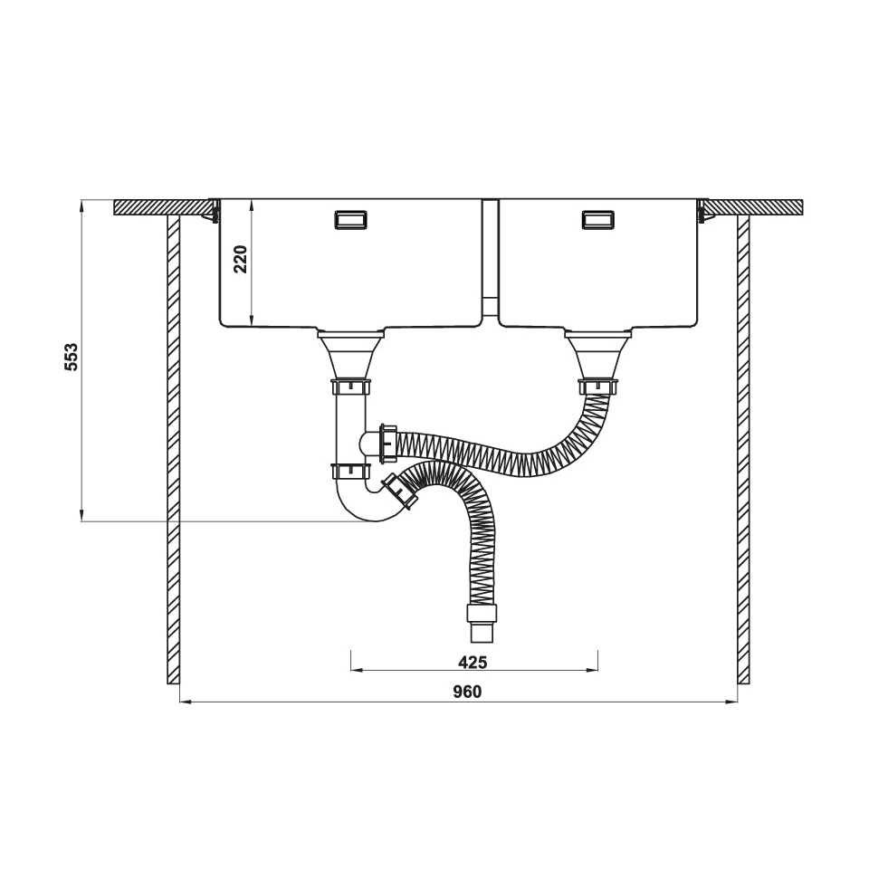 Chậu rửa Inox HS21-SSN2S90 Hafele 567.96.310
