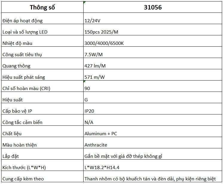 Đèn LED chiếu sáng tuyến tính âm tủ bếp Taura 31056 3
