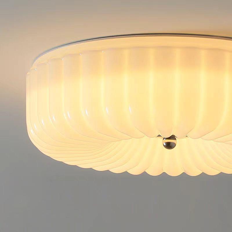 Đèn ốp trần thủy tinh giản đơn kiểu Pháp ZDL6032