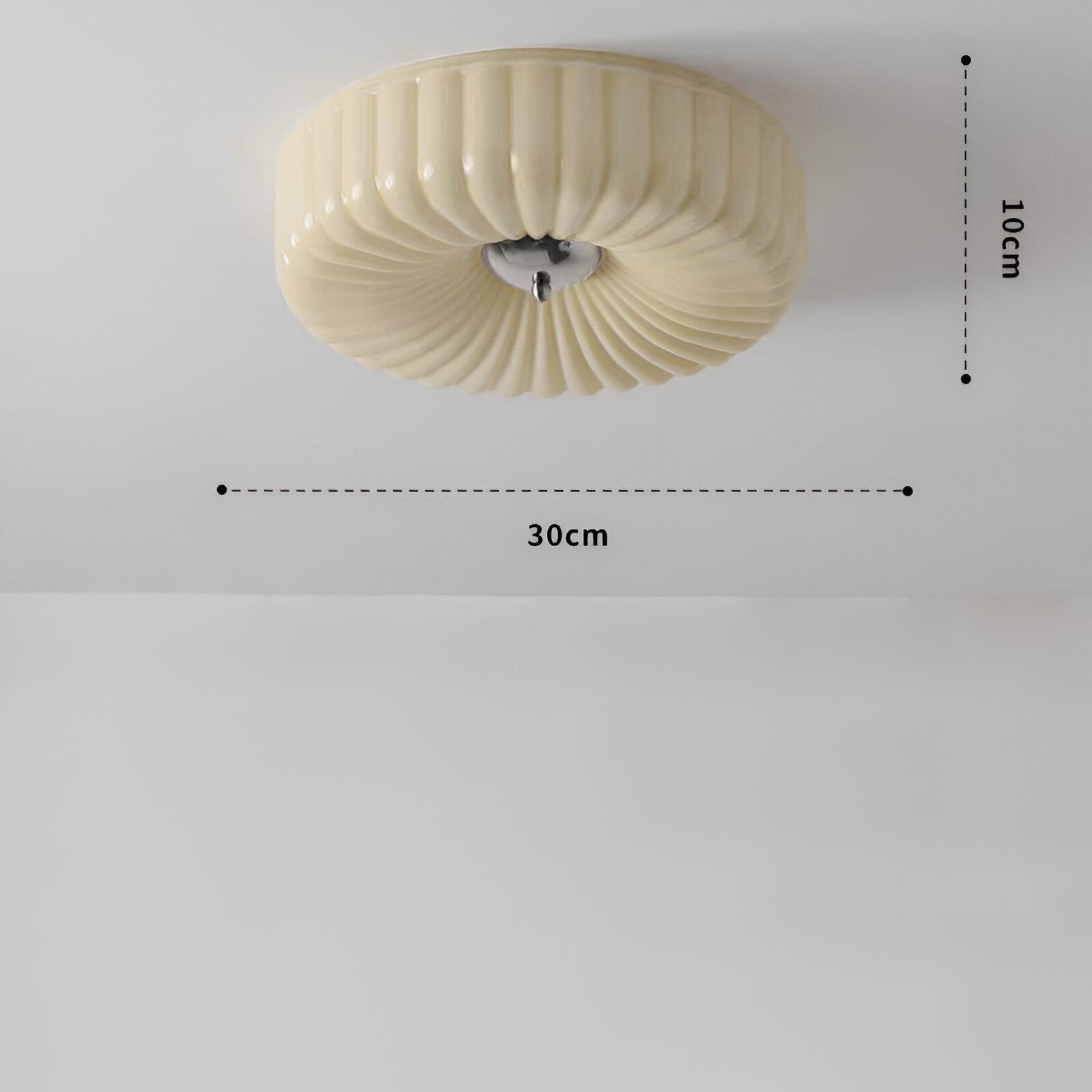 Đèn ốp trần thủy tinh giản đơn kiểu Pháp ZDL6032