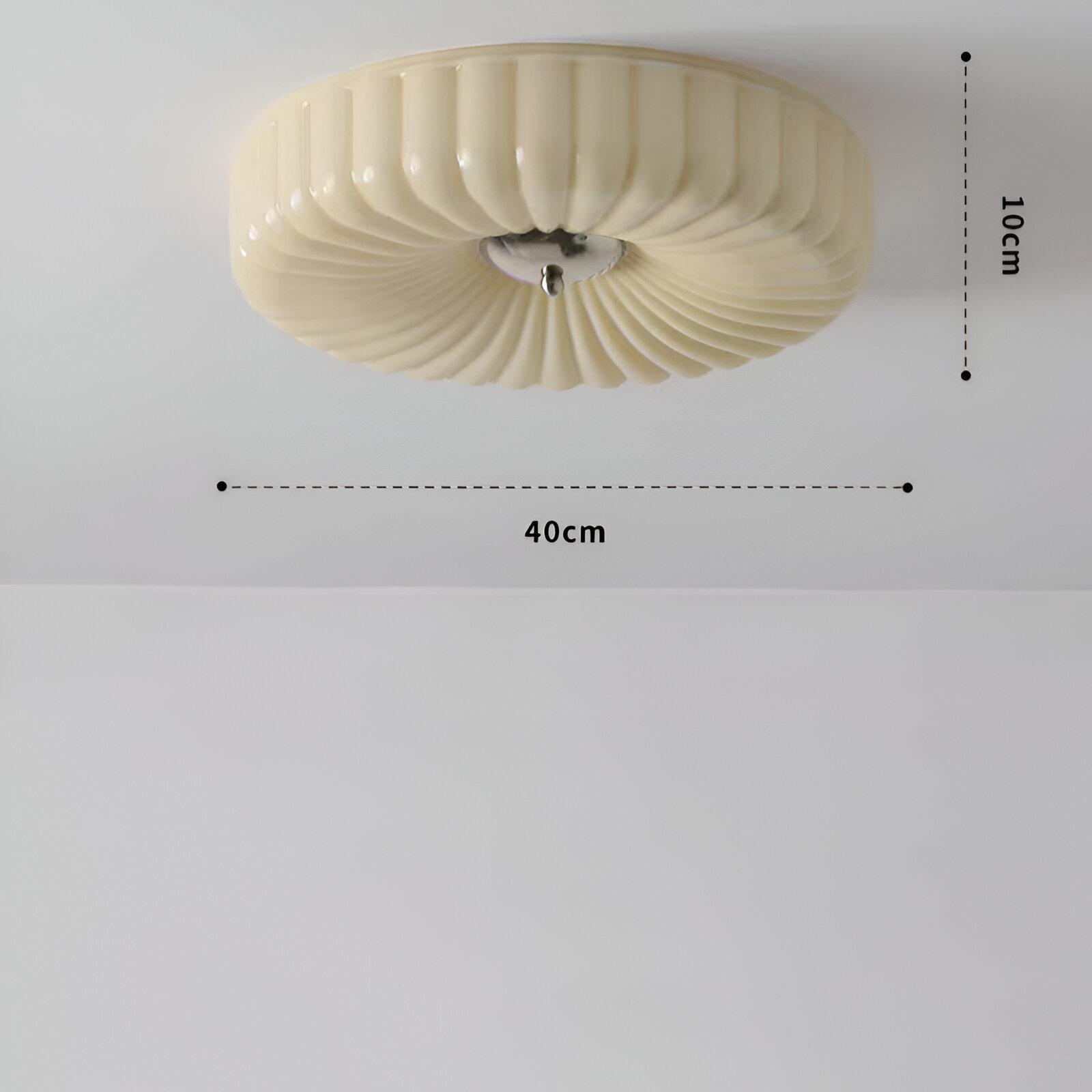 Đèn ốp trần thủy tinh giản đơn kiểu Pháp ZDL6032