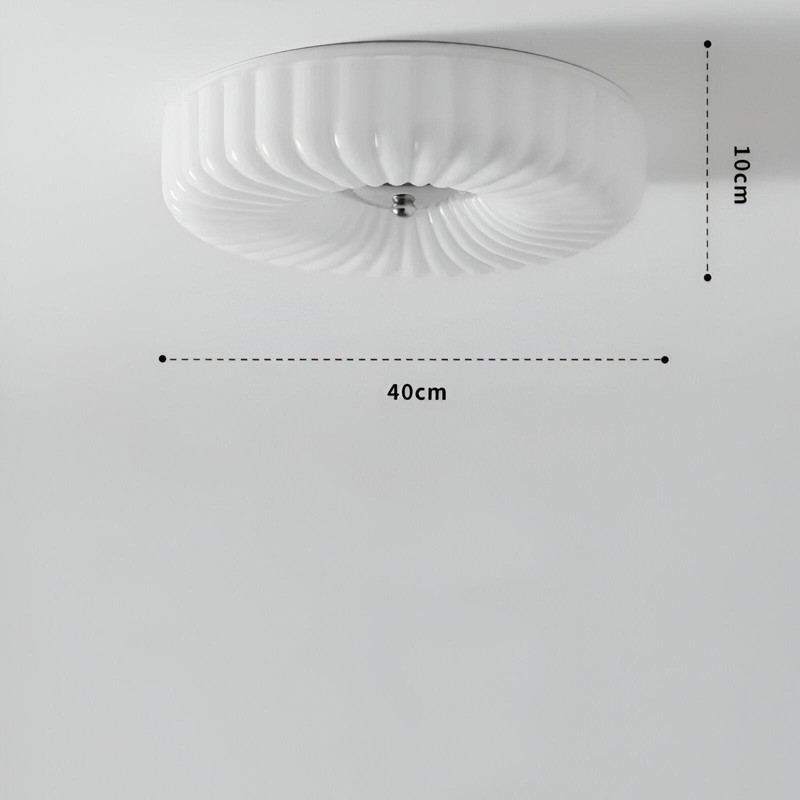Đèn ốp trần thủy tinh giản đơn kiểu Pháp ZDL6032