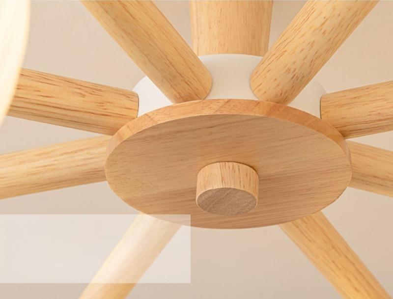 Đèn trần thân gỗ nhiều bóng Wabi-sabi tinh tế SBS5569