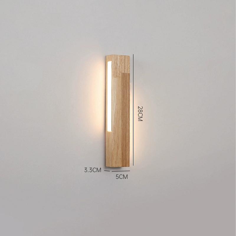 Đèn tường bằng gỗ hình hộp Minimalist SBS8045