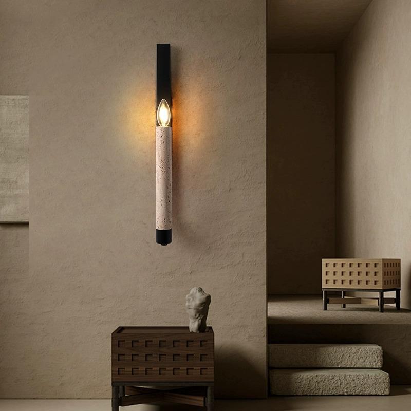 Đèn tường đá travertine kiểu cây nến độc đáo ZL5329