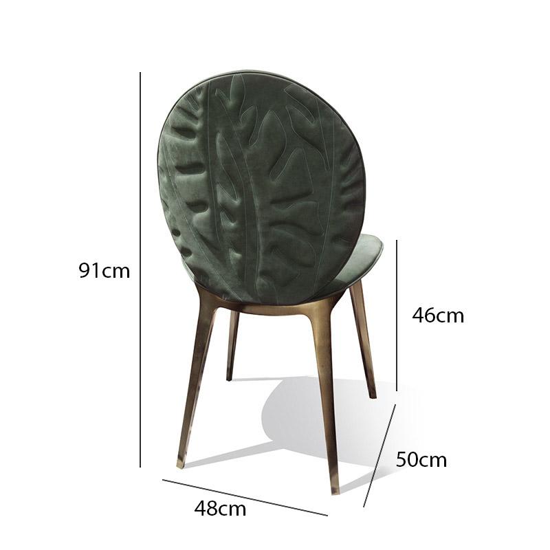 Ghế ăn sang trọng lưng vải thêu kiểu Ý LXY8187 6