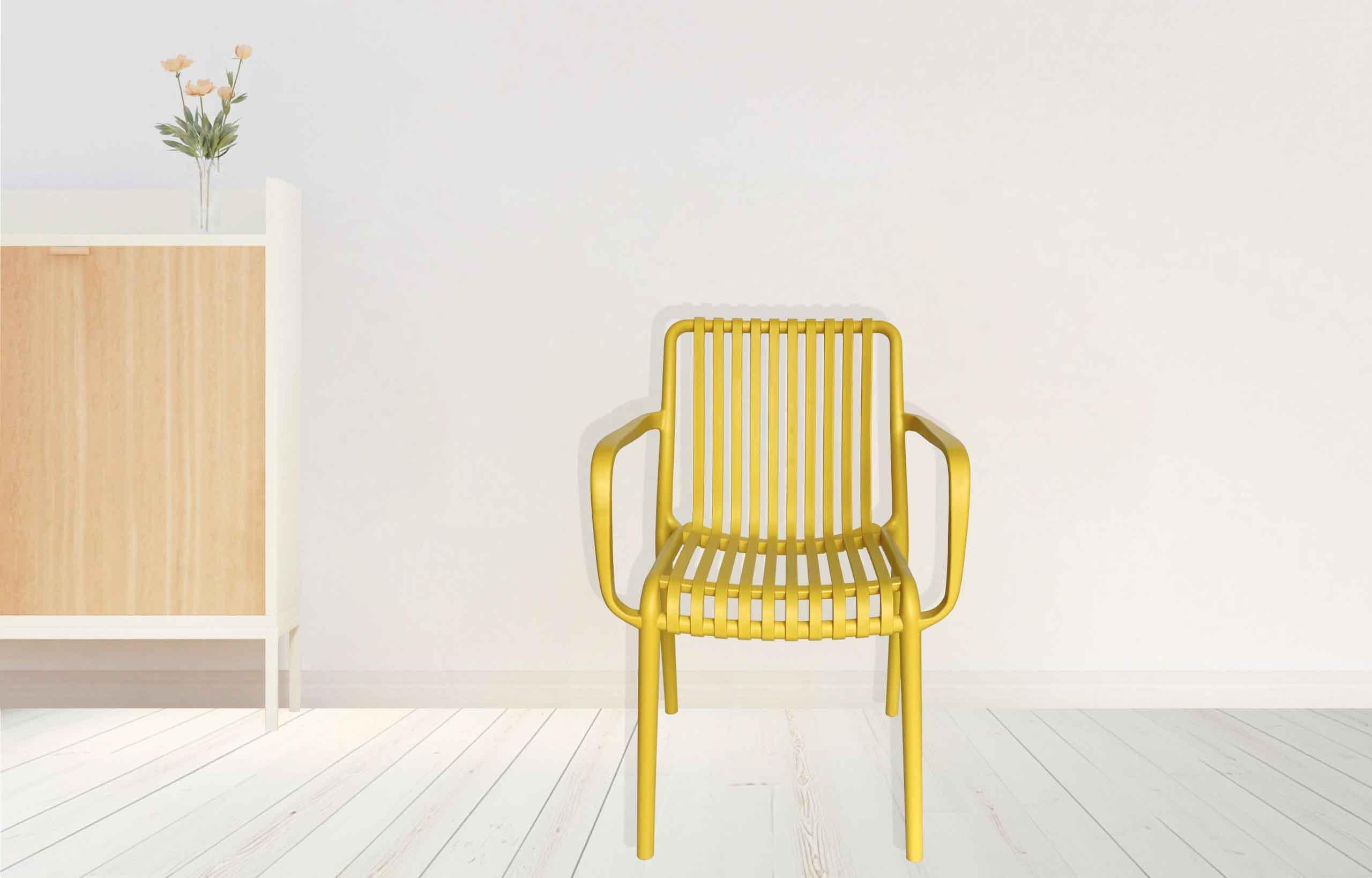 Ghế cà phê nhựa đúc có tay vịn ST3046 8