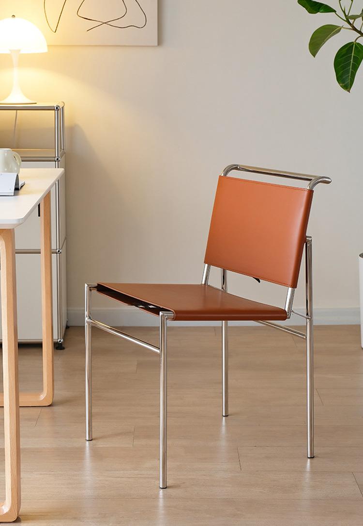 Ghế cafe chân kim loại bọc da ZW7408 12