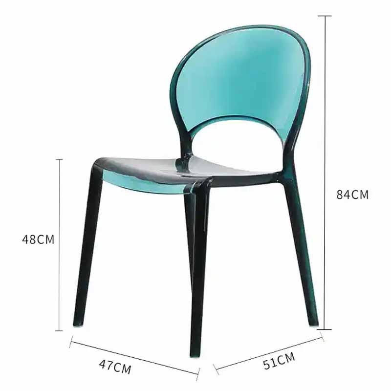 Ghế cafe lưng tựa bằng Acrylic trong suốt ZW6571 14